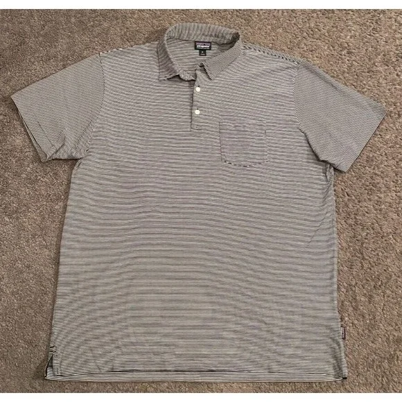 Patagonia Shirts Mens Patagonia Squeaky Clean Striped Pocket Polo Organic Cotton Size Xl Poshmark